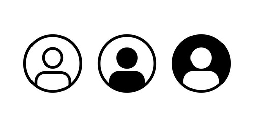 user icon in flat style or default avatar profile vector image