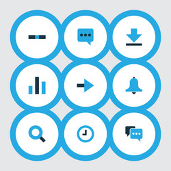 user icons colored set with comment forward vector