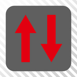 vertical flip arrows rounded square button vector image