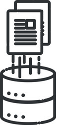 web hosting with document line style icon vector image
