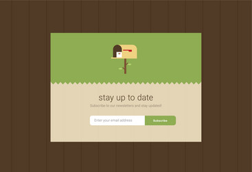 web subscribe ui interface design vector image
