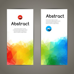 set of polygonal triangular colorful geometric vector image