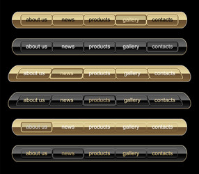 web navigation template vector image