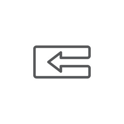 backspace key icon symbol keyboard isolated vector image
