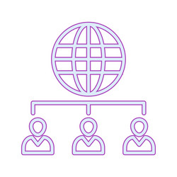unique web client server line icon vector image