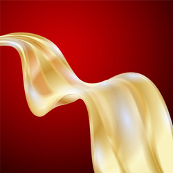 Golden Wave Abstract Background Vector Image