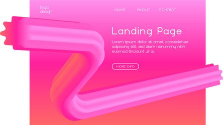 gradient web landing page design vector image