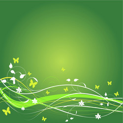 Spring in green Royalty Free Vector Image - VectorStock