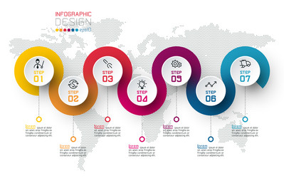 Step-by-Step Infographic Circles vector image