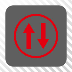 vertical flip arrows rounded square button vector image