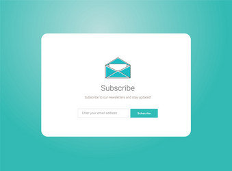 web subscribe ui interface design vector image