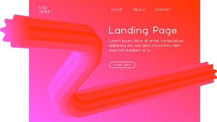 gradient web landing page design vector image