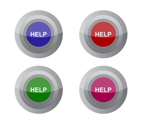 Help button on a white background vector