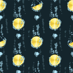 lemonade print seamless pattern with lemon vector