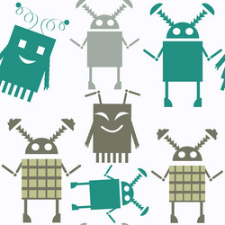 Robots Abstract Pattern vector image