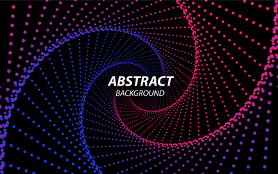 technology fractal with wave lines and dots vector