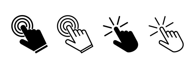 click icon cursor pointer sign vector image