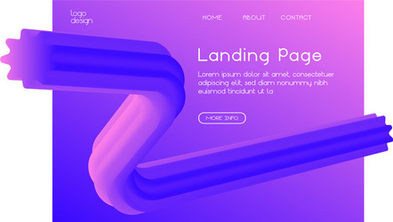 gradient web landing page design vector image