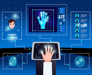 identification technologies interface schema vector image