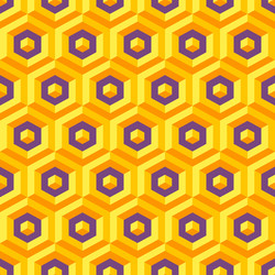 Seamless abstract 3d texture with hexagonal vector