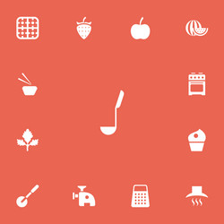 set of 13 editable cook icons includes symbols vector image