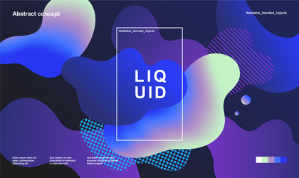 trendy design template with fluid gradient shapes vector image