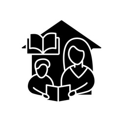 Child Reading with Parent vector image