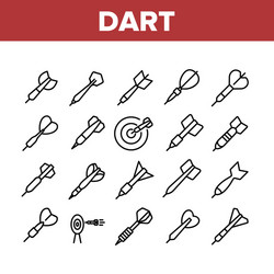 dart for play game collection icons set vector image
