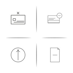 files and folders sign simple linear icon vector image