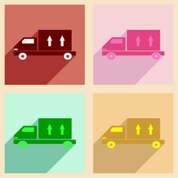 flat with shadow concept and mobile application vector image