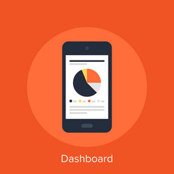 Mobile Dashboard Interface vector image