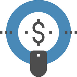 pay per click flat web icon concept vector image
