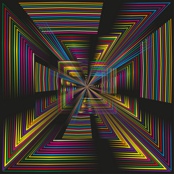 striped square icon color frame multicolor vector image