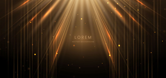 Abstract elegant gold glowing line with lighting Vector Image
