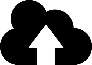 cloud computing with arrow up vector image