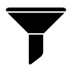 filter button web shape icon flat filtering vector image