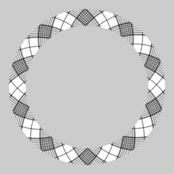 circle borders and frames round border pattern vector image