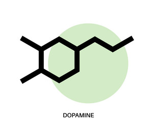 Dopamine formula icon Royalty Free Vector Image