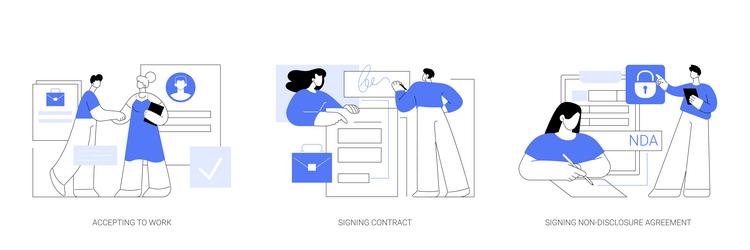 Human resources isolated cartoon Royalty Free Vector Image