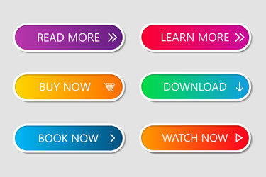 Modern Web Buttons - Navigation Set vector image