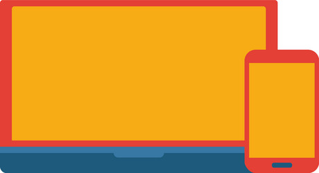 responsive design icon simple flat element from vector image