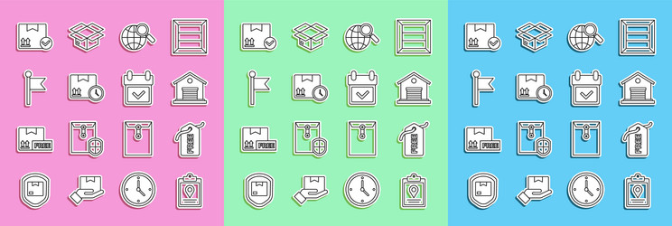 set line document tracking marker system price vector image