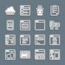 set line software create account screen computer vector image