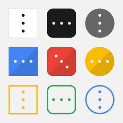 set of more vert and horiz icons for your web vector image