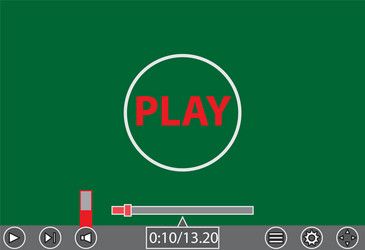 video player template for web and mobile apps vector image