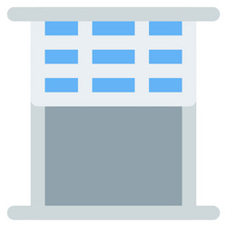 adjustable sash window of movable panels vector image