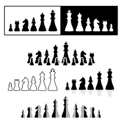 Black And White Chess Game Figures Vector Stock Illustration - Download  Image Now - Chess, Chess Piece, Icon - iStock