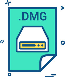 dmg application download file files format icon vector image