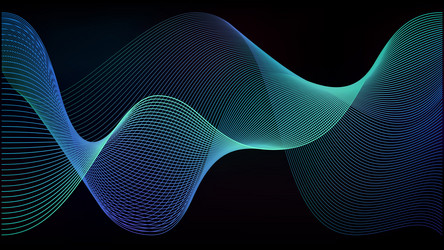 green neon spiral mesh for data transition effect vector image