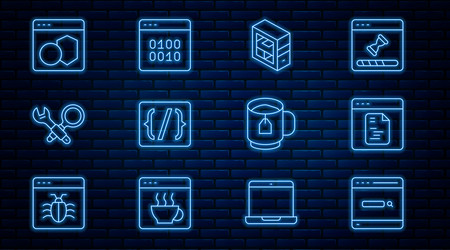 set line search engine software computer vector image
